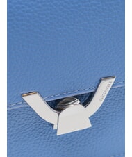 COCCINELLE DEW Mini shoulder bag, in leather blue - Women’s Bags - 3