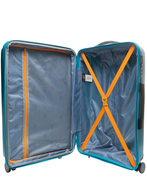 SLIDE Large, expandable trolley malachite blue - Rigid Trolley Cases