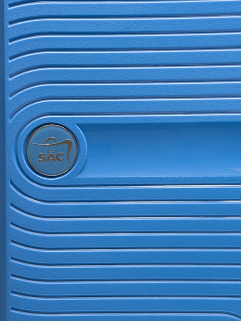 SLIDE Large, expandable trolley haze blue - Rigid Trolley Cases