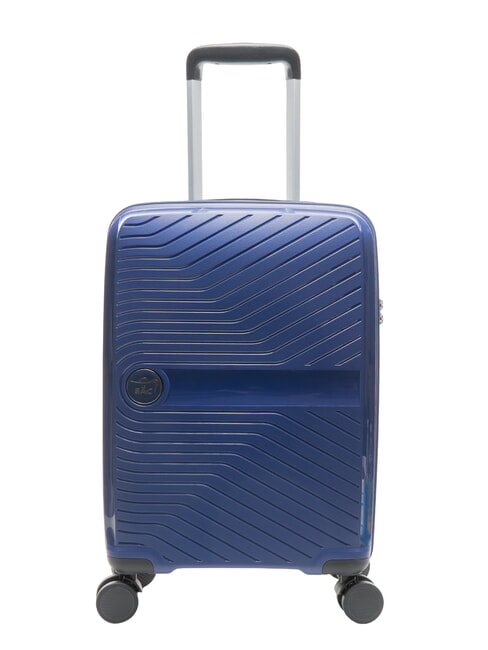 SLIDE Cabin Set + Medium and Large expandable, ultra-resistant royal blue - Rigid Trolley Cases