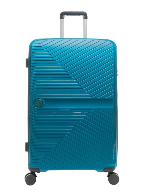 SLIDE Cabin Set + Medium and Large expandable, ultra-resistant malachite blue - Rigid Trolley Cases
