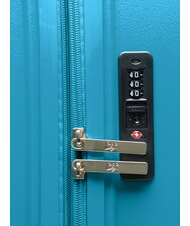 LESAC SLIDE Cabin Set + Medium and Large expandable, ultra-resistant malachite blue - Rigid Trolley Cases - 7