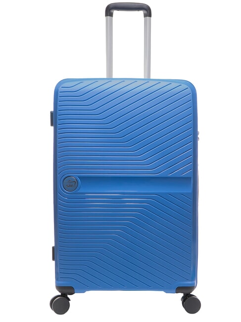 SLIDE Cabin Set + Medium and Large expandable, ultra-resistant haze blue - Rigid Trolley Cases