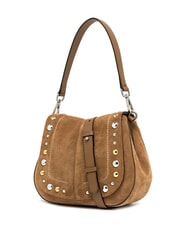 GIANNI CHIARINI HELENA ROUND Dual-function suede bag caramel - Women’s Bags - 2