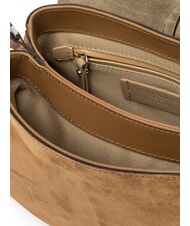 GIANNI CHIARINI HELENA ROUND Dual-function suede bag caramel - Women’s Bags - 6