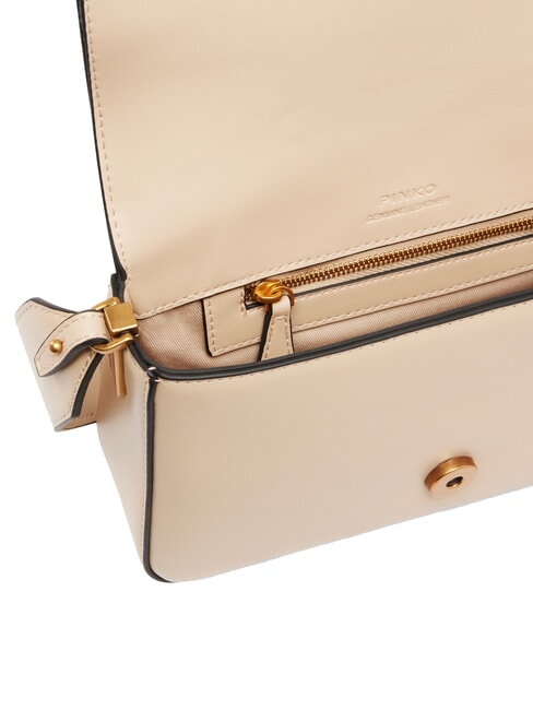 LOVE ONE SLOUCHY Mini leather shoulder bag beige-smoky gray-antique gold - Women&rsquo;s Bags