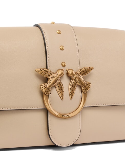 LOVE ONE CLASSIC SLOUCHY Leather shoulder bag beige-smoky gray-antique gold - Women’s Bags