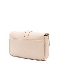 PINKO LOVE ONE POCKET Leather shoulder bag beige-smoky gray-antique gold - Women’s Bags - 2