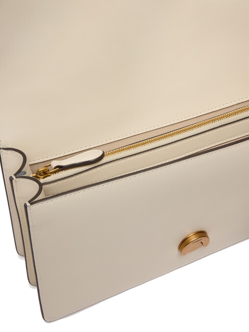 LOVE ONE CLASSIC Leather shoulder bag with flap silk white-antique gold - Women’s Bags