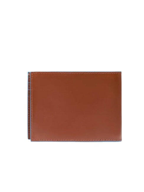 wallet BLUE SQUARE, in leather, with RFID BROWN - Men&rsquo;s Wallets