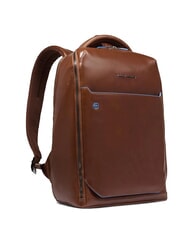 PIQUADRO BLUE SQUARE Leather backpack, 14" laptop holder - Laptop backpacks