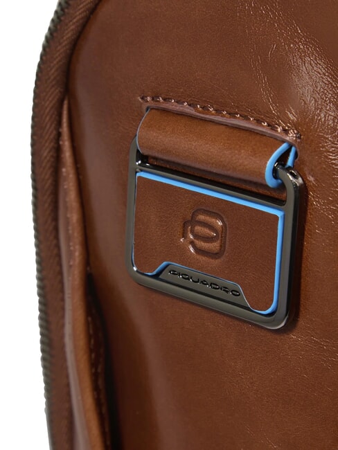 BLUE SQUARE Leather backpack, 14" laptop holder BROWN - Laptop backpacks