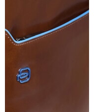 PIQUADRO BLUE SQUARE Leather backpack, 14" laptop holder BROWN - Laptop backpacks - 5