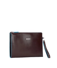 PIQUADRO BLUE SQUARE Flat leather clutch MAHOGANY - Women’s Bags - 2