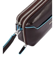 PIQUADRO BLUE SQUARE Organized leather pouch MAHOGANY - Tablet holder& Organizer - 4