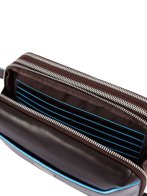 BLUE SQUARE Organized leather pouch MAHOGANY - Tablet holder& Organizer