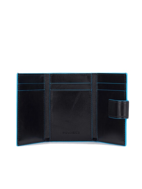 BLUE SQUARE Trifold leather wallet and coins Black - Men&rsquo;s Wallets
