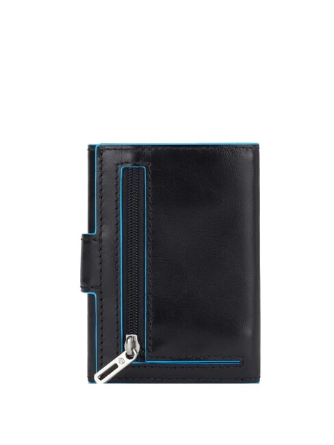 BLUE SQUARE Trifold leather wallet and coins Black - Men&rsquo;s Wallets