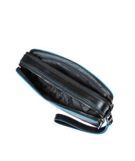 PIQUADRO BLUE SQUARE Leather clutch bag Black - Women’s Bags - 5