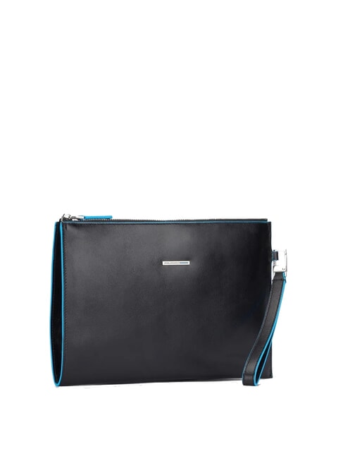 BLUE SQUARE Flat leather clutch Black - Women’s Bags