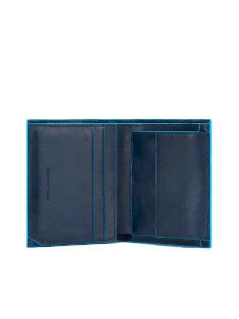 BLUE SQUARE Vertical leather wallet blue - Men’s Wallets