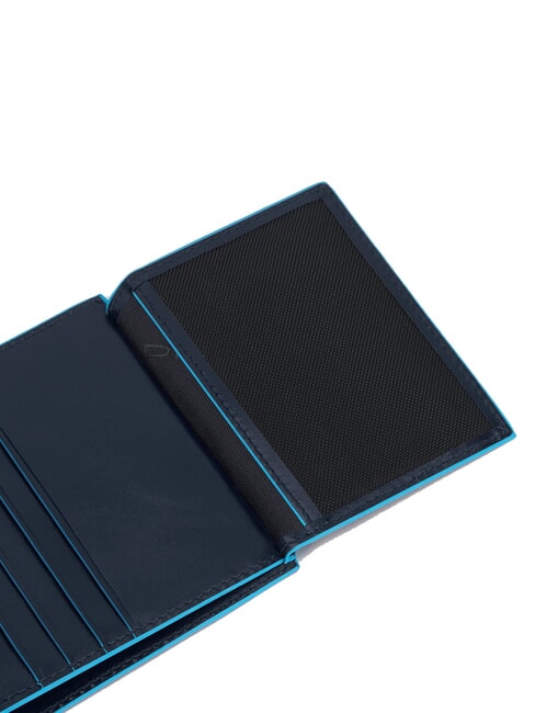 BLUE SQUARE Vertical leather wallet blue - Men’s Wallets