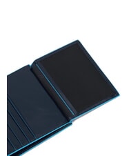 PIQUADRO BLUE SQUARE Vertical leather wallet blue - Men’s Wallets - 3