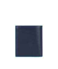 PIQUADRO BLUE SQUARE Vertical leather wallet blue - Men’s Wallets - 4