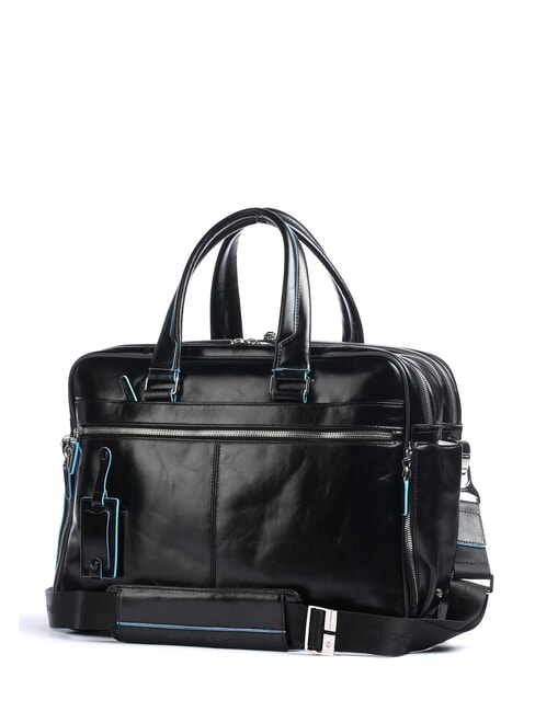 BLUE SQUARE 15 "laptop briefcase in leather Black - Work Briefcases
