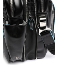 PIQUADRO BLUE SQUARE 15 "laptop briefcase in leather Black - Work Briefcases - 4