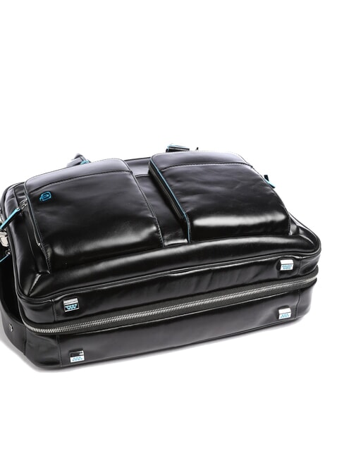 BLUE SQUARE 15 "laptop briefcase in leather Black - Work Briefcases
