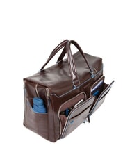 PIQUADRO BLUE SQUARE Leather duffel bag, 15" laptop holder - Duffle bags