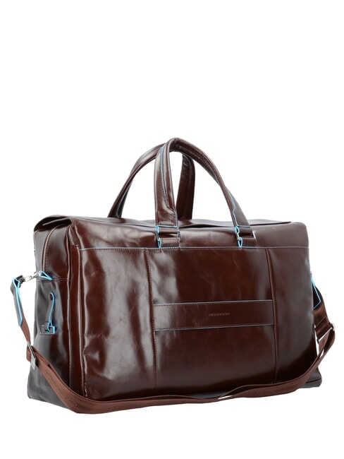BLUE SQUARE Leather duffel bag, 15" laptop holder MAHOGANY - Duffle bags