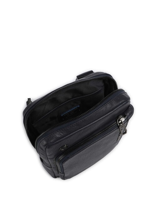 CRONUS Leather bag, tablet holder blue - Over-the-shoulder Bags for Men