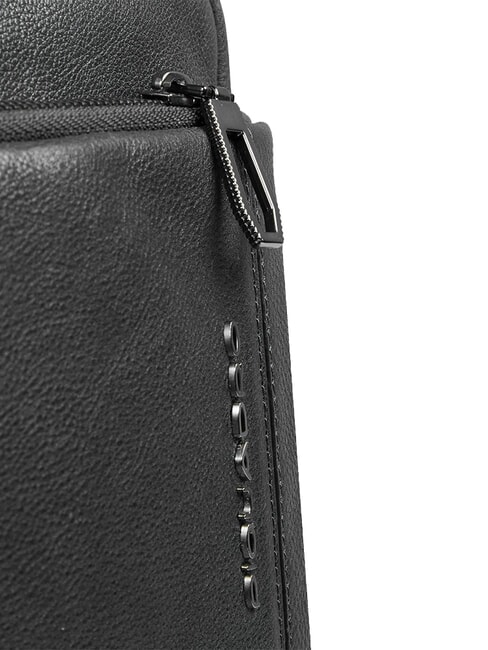 CRONUS Leather iPad bag Black - Over-the-shoulder Bags for Men