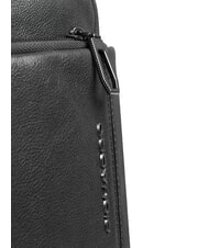 PIQUADRO CRONUS Leather iPad bag Black - Over-the-shoulder Bags for Men - 4