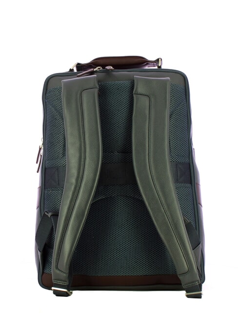 X1 Leather backpack, 15.6" pc holder blue / brown - Laptop backpacks