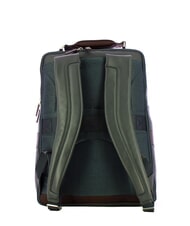 PIQUADRO X1 Leather backpack, 15.6" pc holder blue / brown - Laptop backpacks - 3