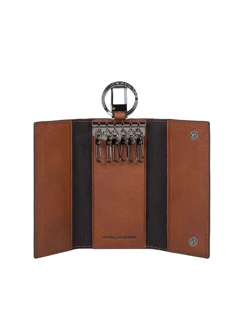 BLACK SQUARE Leather key case with 6 hooks LEATHER - Key holders