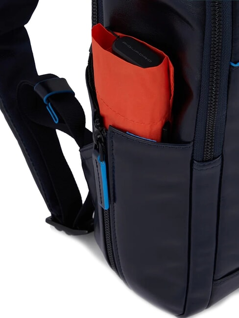 B2 REVAMP 14" leather laptop backpack blue - Laptop backpacks