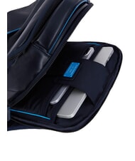 PIQUADRO B2 REVAMP 14" leather laptop backpack blue - Laptop backpacks - 6