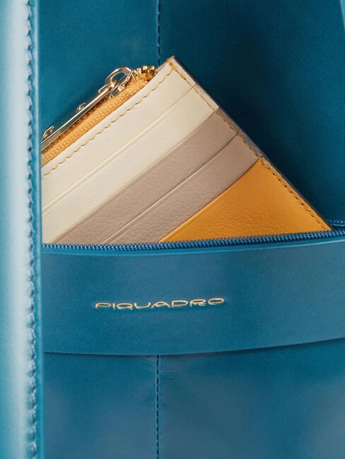 BLUE SQUARE  14" laptop backpack, in leather octane 3 - Laptop backpacks