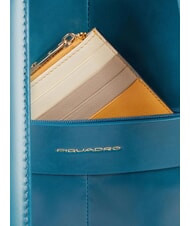 PIQUADRO BLUE SQUARE  14" laptop backpack, in leather octane 3 - Laptop backpacks - 5