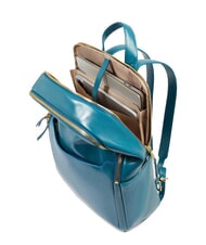 PIQUADRO BLUE SQUARE  14" laptop backpack, in leather octane 3 - Laptop backpacks - 6