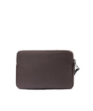 PIQUADRO BLACK SQUARE Men's leather clutch bag with wristlet MORO - Tablet holder& Organizer - 3