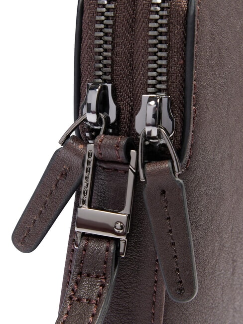 BLACK SQUARE Men's leather clutch bag with wristlet MORO - Tablet holder& Organizer