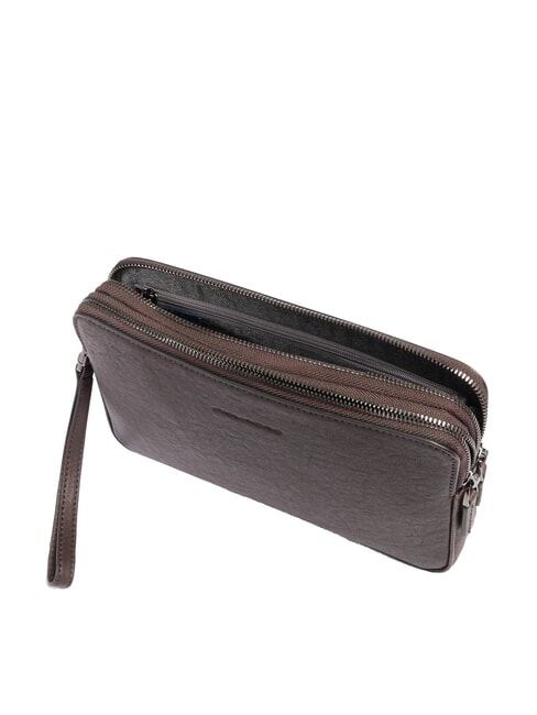 BLACK SQUARE Men's leather clutch bag with wristlet MORO - Tablet holder& Organizer