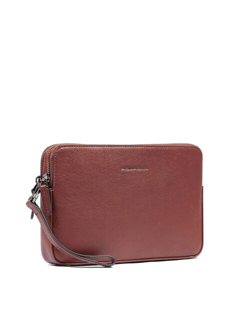 BLACK SQUARE Men's leather clutch bag with wristlet LEATHER - Tablet holder& Organizer