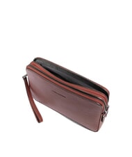 PIQUADRO BLACK SQUARE Men's leather clutch bag with wristlet LEATHER - Tablet holder& Organizer - 5