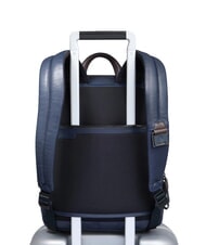 PIQUADRO HARPER 14" laptop backpack, expandable blue/dark brown - Laptop backpacks - 3